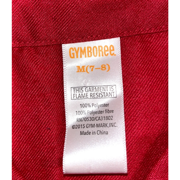 Gymboree Red Holiday/ Christmas Rudolph Pajama Button Up Shirt Medium 7-8 Unisex - Picture 3 of 5